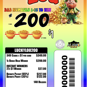 ALAMO: Lucky Lou $200 (349ct)